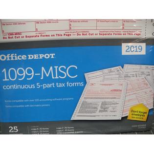 office depot 8233043 Office Depot 1099Misc Continuous 5 Part Tax Forms
