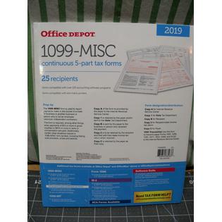 office depot 8233043 Office Depot 1099Misc Continuous 5 Part Tax Forms