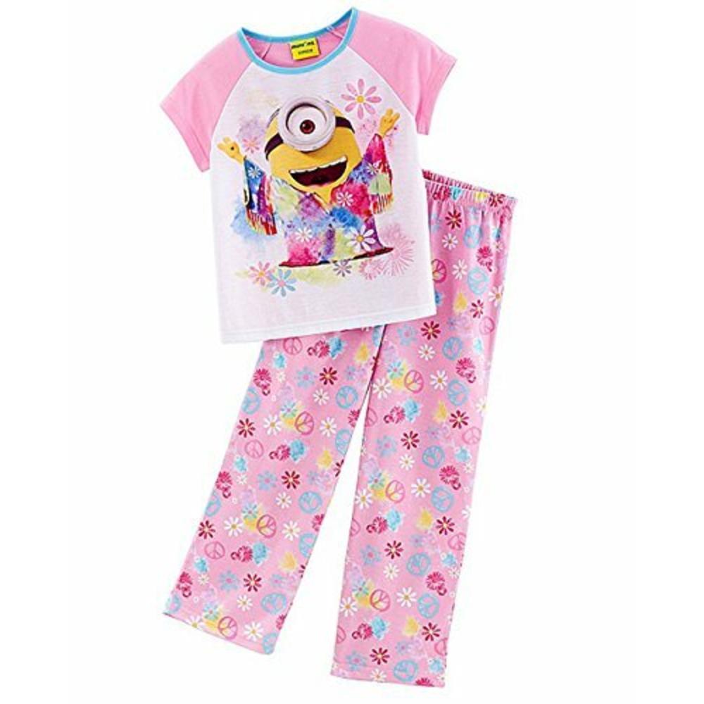 Ame Despicable Me Girl S Tie Dye Hippie Minion Foral Pajama Set Ame Despicable Me Girl S Tie Dye Hippie Minion Foral Pajama Set