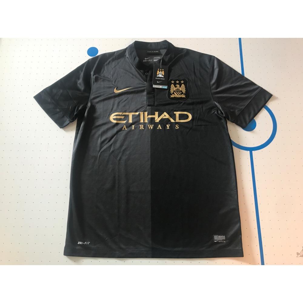 Nike Nike Manchester City Short Sleeve Away Replica Jersey Black 57486 011 Men Sz L