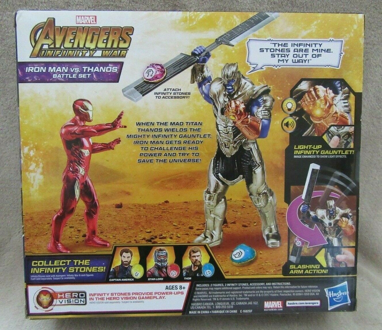 Marvel Marvel Avengers Infinity War Iron Man Vs Thanos Figures Battle Set New Sealed