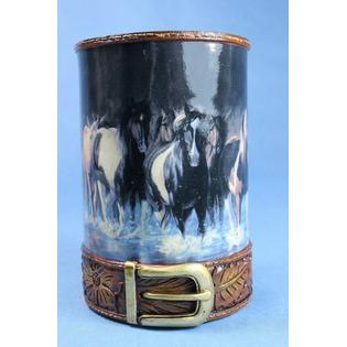 River S Edge Tumbler Cup Running Horses Stallion Soap Dispenser