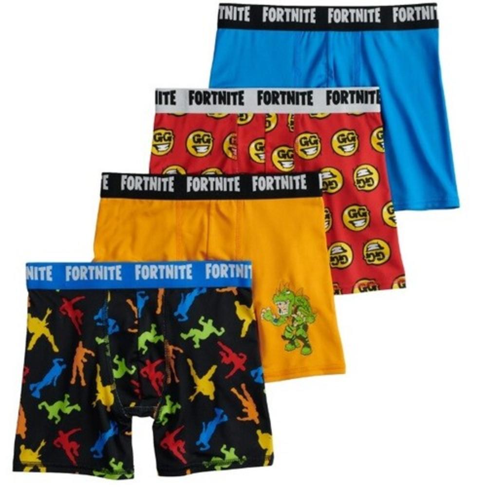 Boys Fortnite Underwear Boxer Briefs Athletic 4 Pack Size 8 or 10 NEW