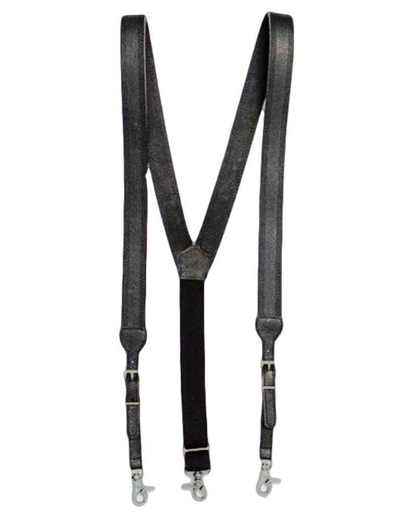 Nocona Western Suspenders Mens Galluse Embossed Weave Black N8512401