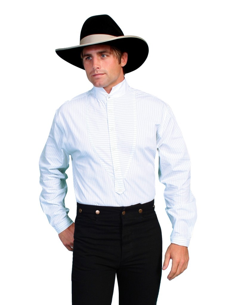 Scully Western Shirt Mens Stripe L/S Button Front Formal F0_RW058