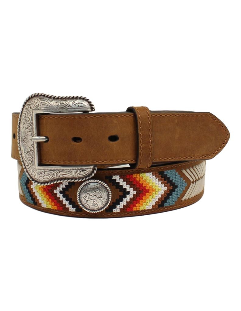 Nocona Western Belt Mens Embroidery Concho Removable Buckle N210003644
