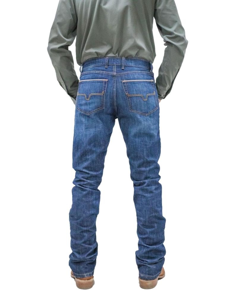 Kimes Ranch Western Jeans Mens Low Rise Slim Fit Bootcut Blue Roger
