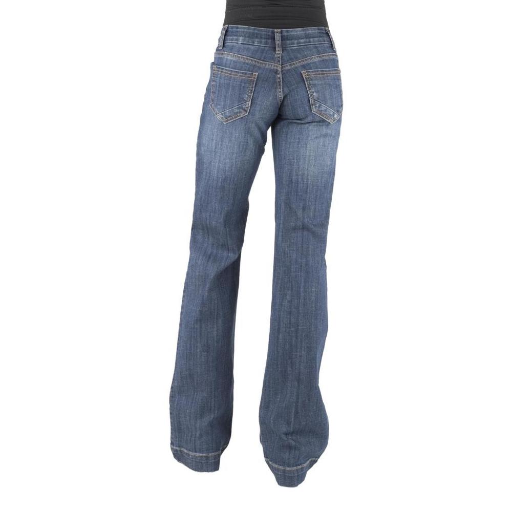 Stetson Women's Western Denim Jeans - Dark Wash Low Rise Skinny Flare, Size 8 XX-Long