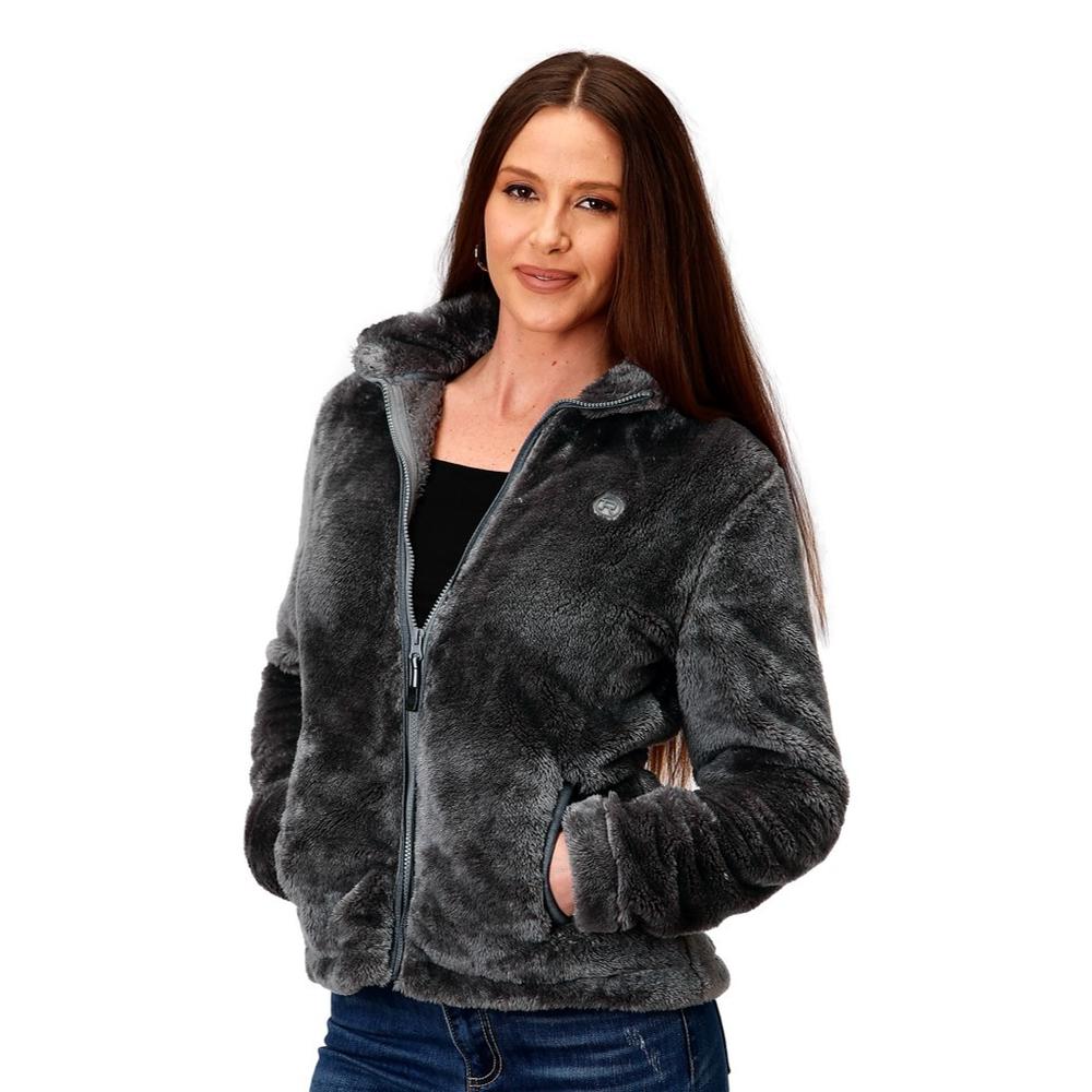 Roper Western Jacket Womens Outerwear Zip Gray 03-098-0250-6153 GY