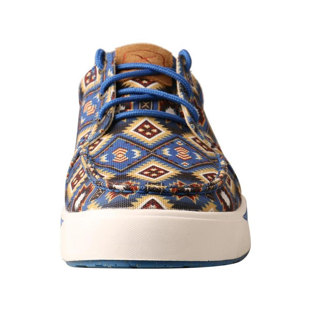 gasformig fange Donation Twisted X Casual Shoes Mens Fabric Aztec Print Lace Blue MCA0049