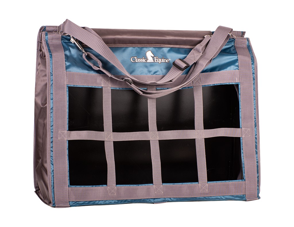 Classic Equine Hay Bag Top Load Webbed XL Ocean Blue Gray TLHB