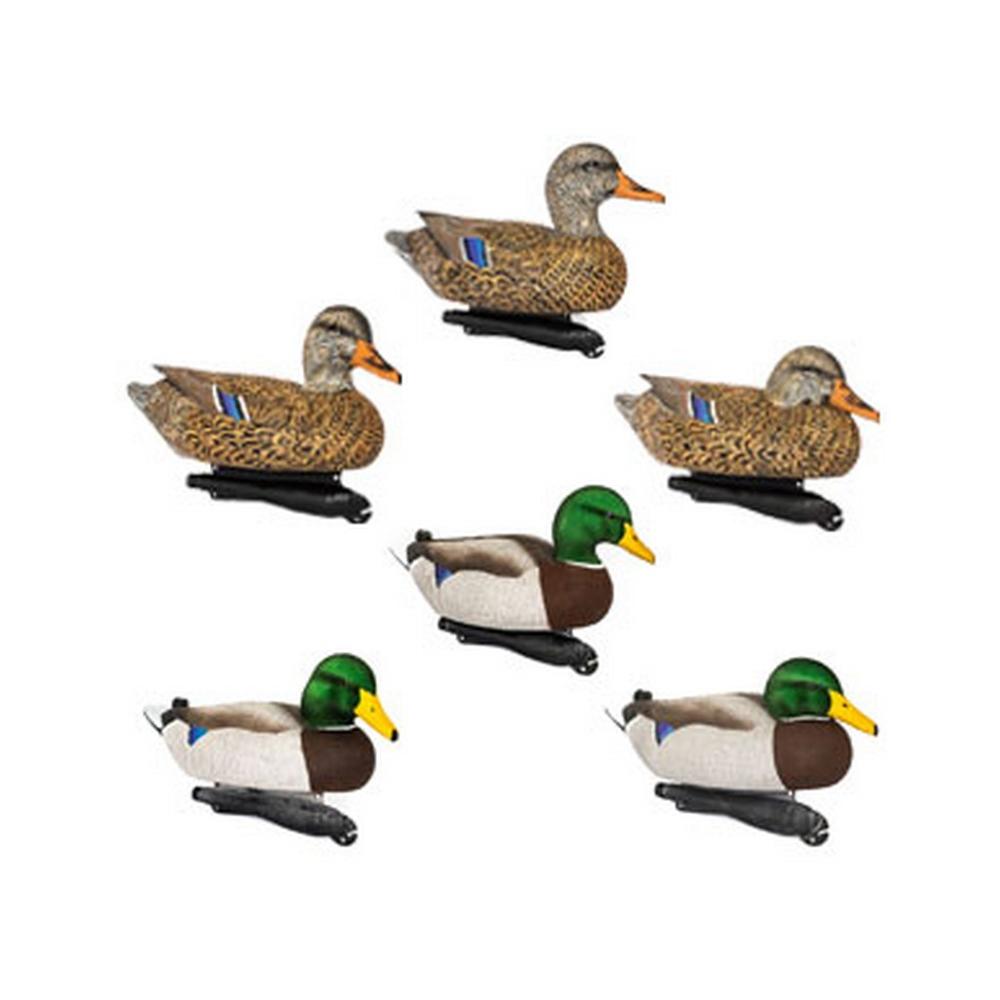 Allure Decoys 16" Mixed Ducks Flocked Floating Vibrant 12 Pack FLT1612