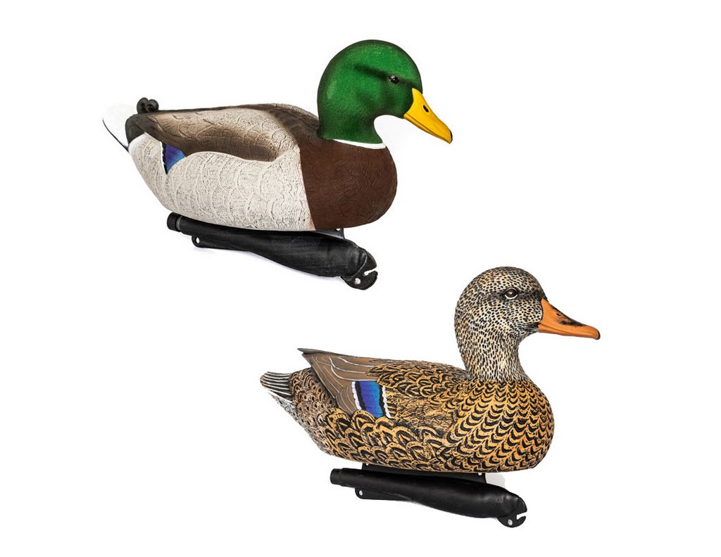 Allure Decoys 14" Swimming Active Floating Flocked Drakes 6 Pack FLT146A