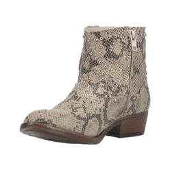 Dingo Western Boots Womens 5" Clementine Snake Bootie Gray DI866