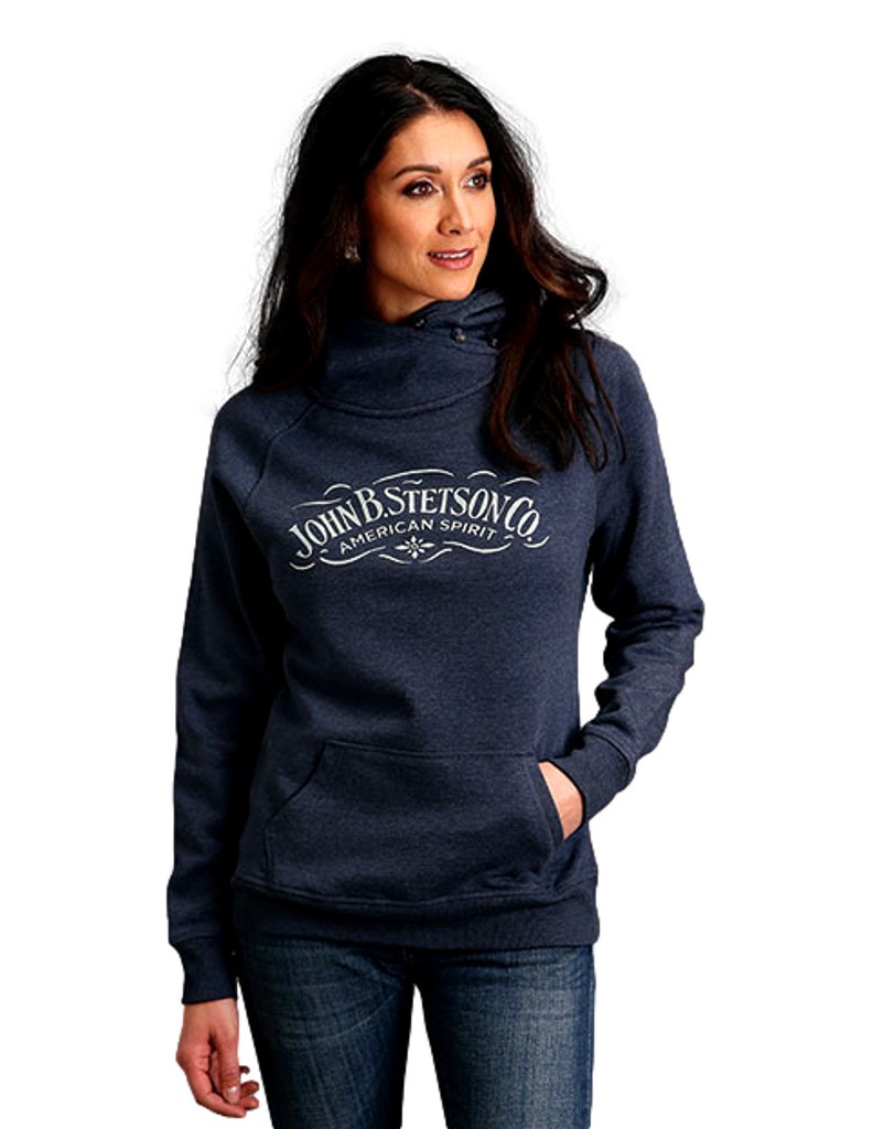 Stetson Western Sweatshirt Womens Asymmetrical 11-098-0562-7093 BU