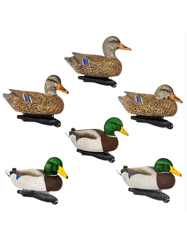 Allure Decoys 16" Ducks With Stands Light Round Base 12 Pack FLB1612