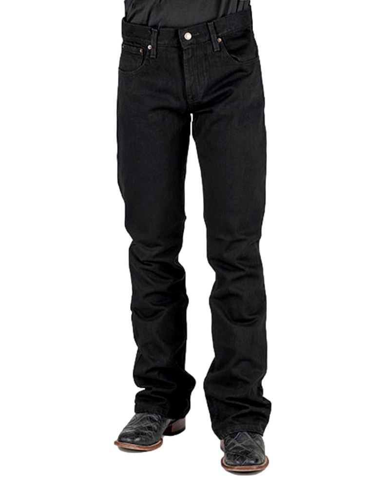 Stetson Western Jeans Mens Slim Fit Button Black 1100411200024 BL