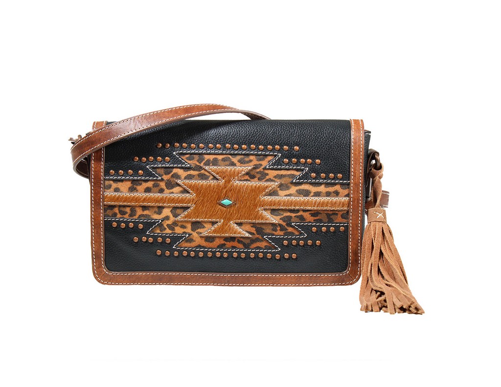 Blazin Roxx Western Handbag Anika Crossbody Cheetah Black N7700095107