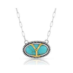 Montana Silversmiths Necklace Womens Yellowstone Brand Oval YELNC5300