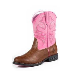Roper Western Boots Girls Cowgirl Lights Tan Pink 09-018-1201-1234 TA