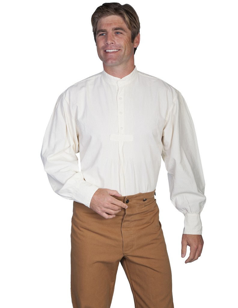 Scully Western Shirt Mens Long Sleeve Pullover 500020 Burgundy