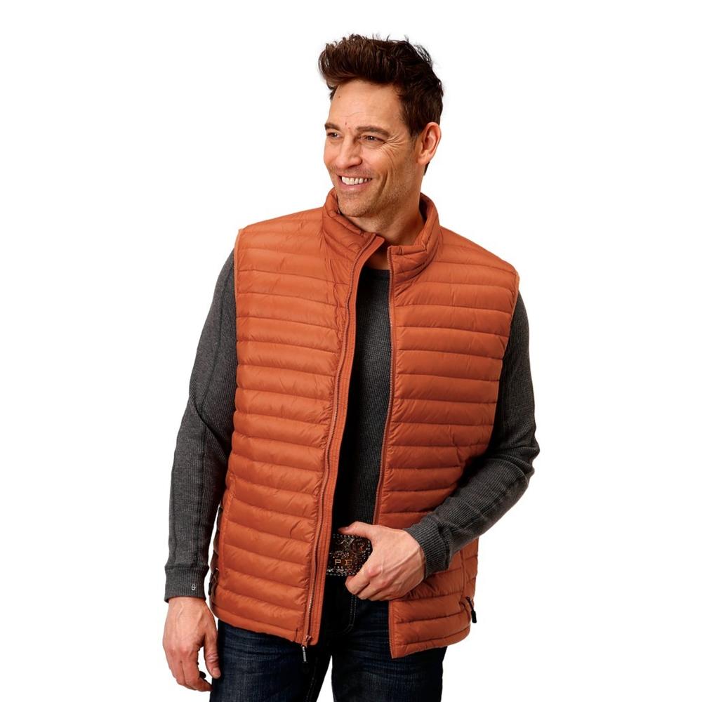 Roper Western Vest Mens Warm Winter Quilted Rust 03-097-0695-6138 RT