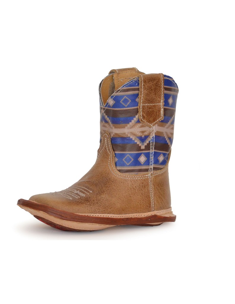 Roper Western Boots Boys Aztek Soft Sole Tan 0901679128508 TA