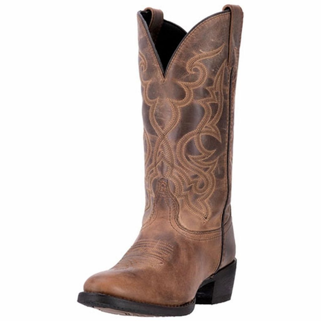 Laredo Western Boots Womens 11" Maddie Round Toe Leather Tan 51112