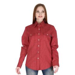 Forge FR Work Shirt Womens Long Sleeve Print Button FR LFRPLDS221