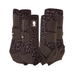 Classic Equine Boots Front Hind Support Legacy 2 M Black Leopard CLSFS