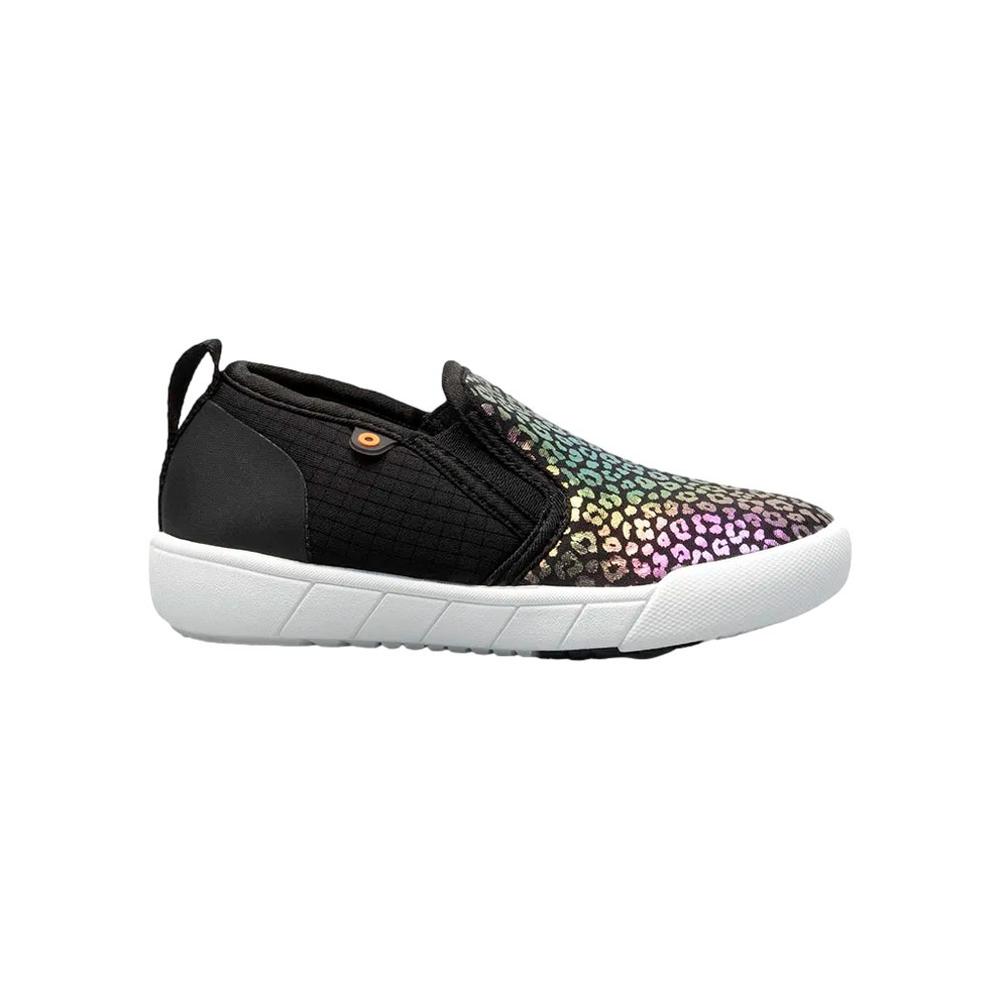 Bogs Outdoor Shoes Girls Rainbow Leopard Kicker Black Multi 72989K