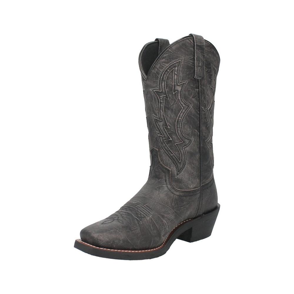 Laredo Western Boots Mens Jessco Square Toe 12" Pull On Black 68557