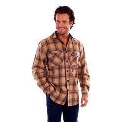 Scully Western Shirt Mens L/S Heavy Weight Wool Blend Flannel F0_5353