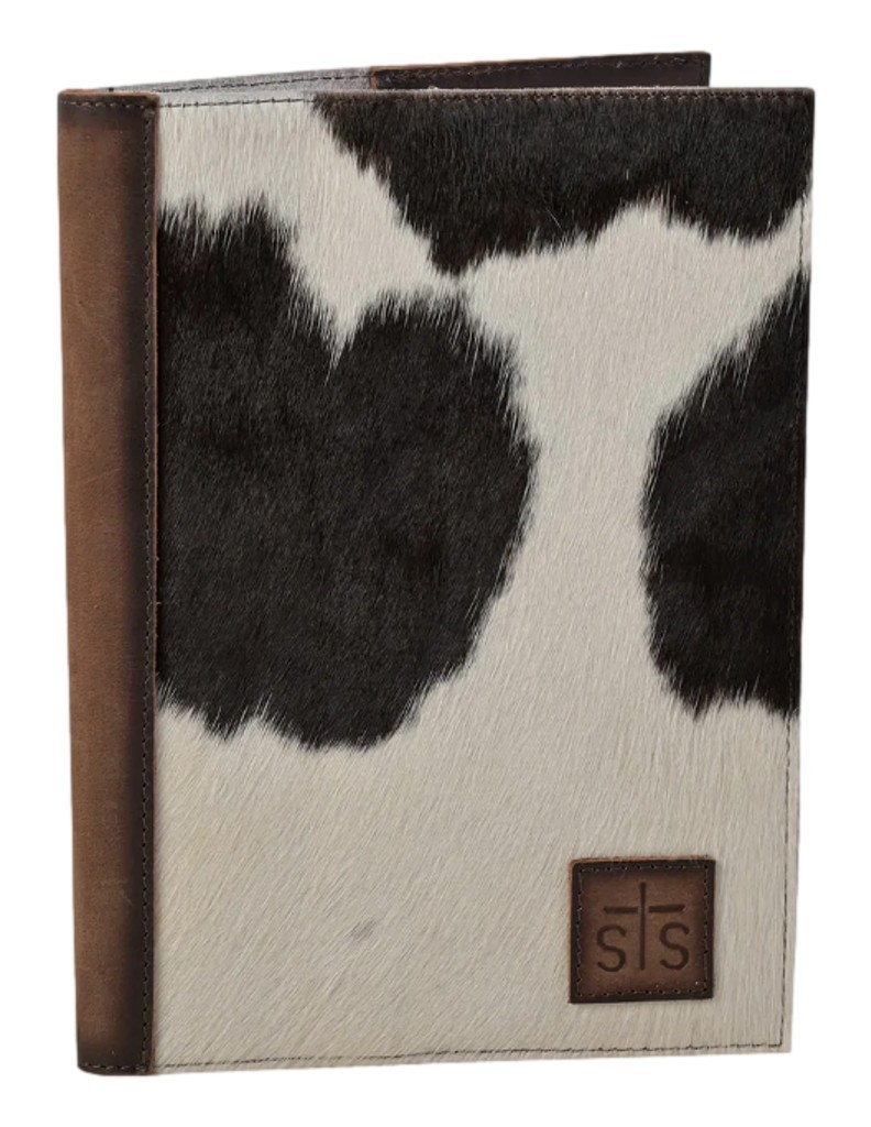 STS Ranchwear Western Journal Cover Cowhide Leather Black STS30177