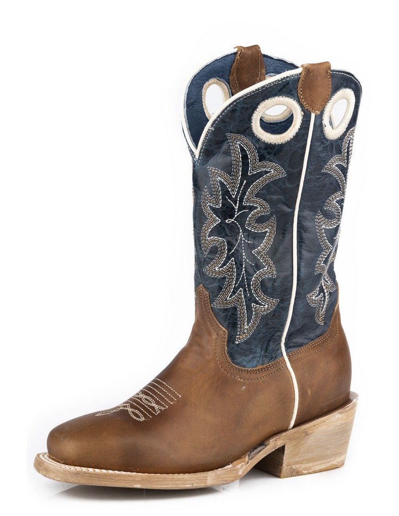 Roper Western Boots Boys Ride Em Cowboy Tan 09-119-7027-8578 TA