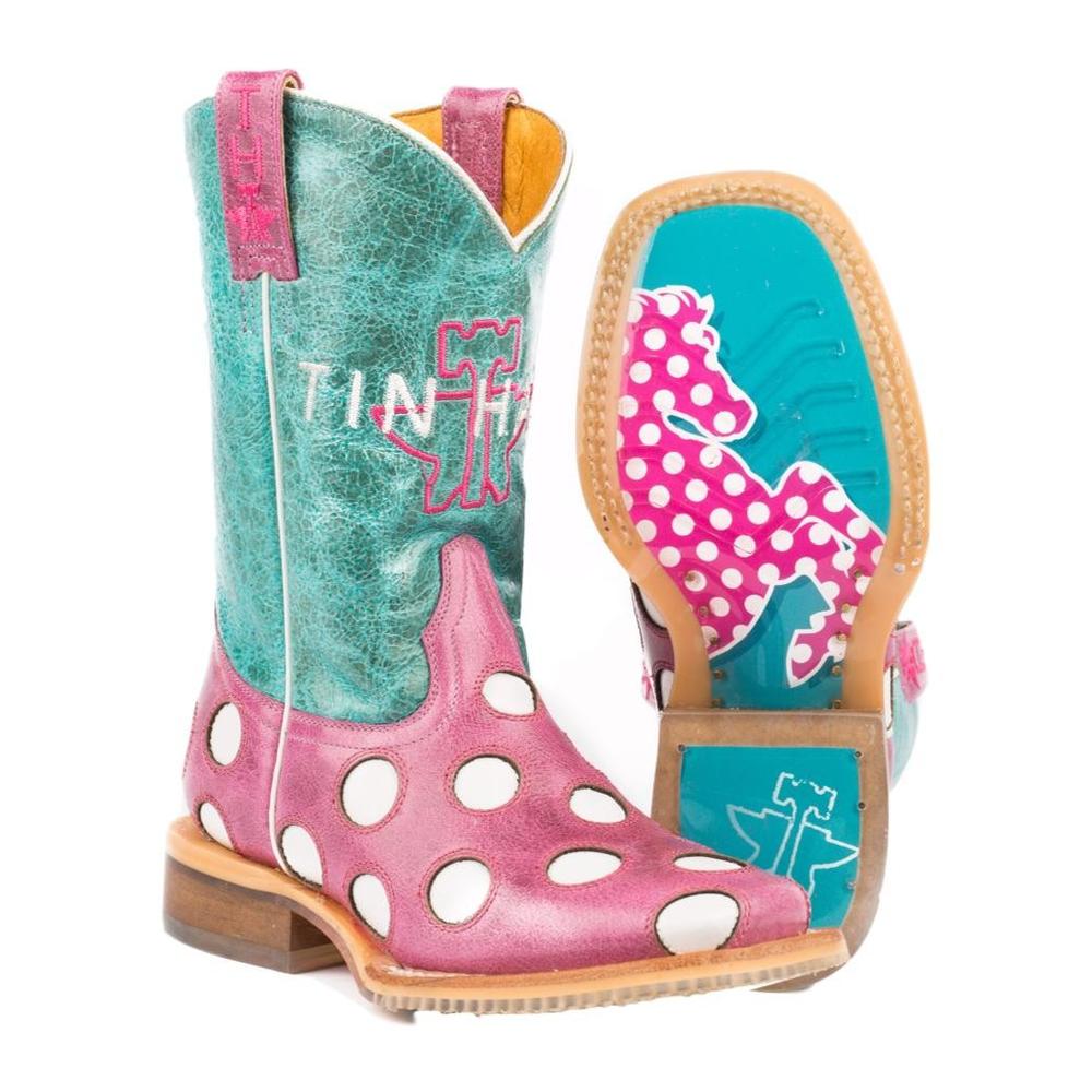 Tin Haul Western Boots Girls Little Miss Dotty 14-018-0007-0720 PI