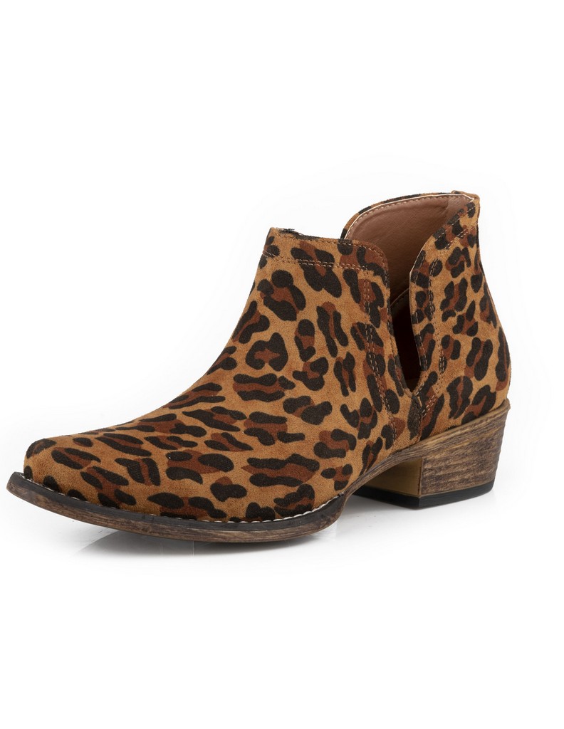 Roper Fashion Boots Womens Ava Leopard Tan 09-021-1567-3269 TA