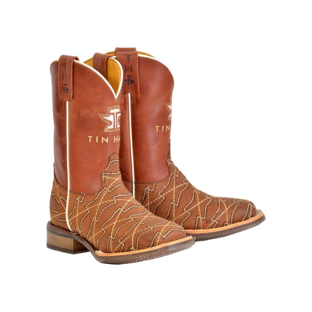 Tin Haul Western Boots Girls Lil' Mesquite Brown 14-119-0077-0903 BR