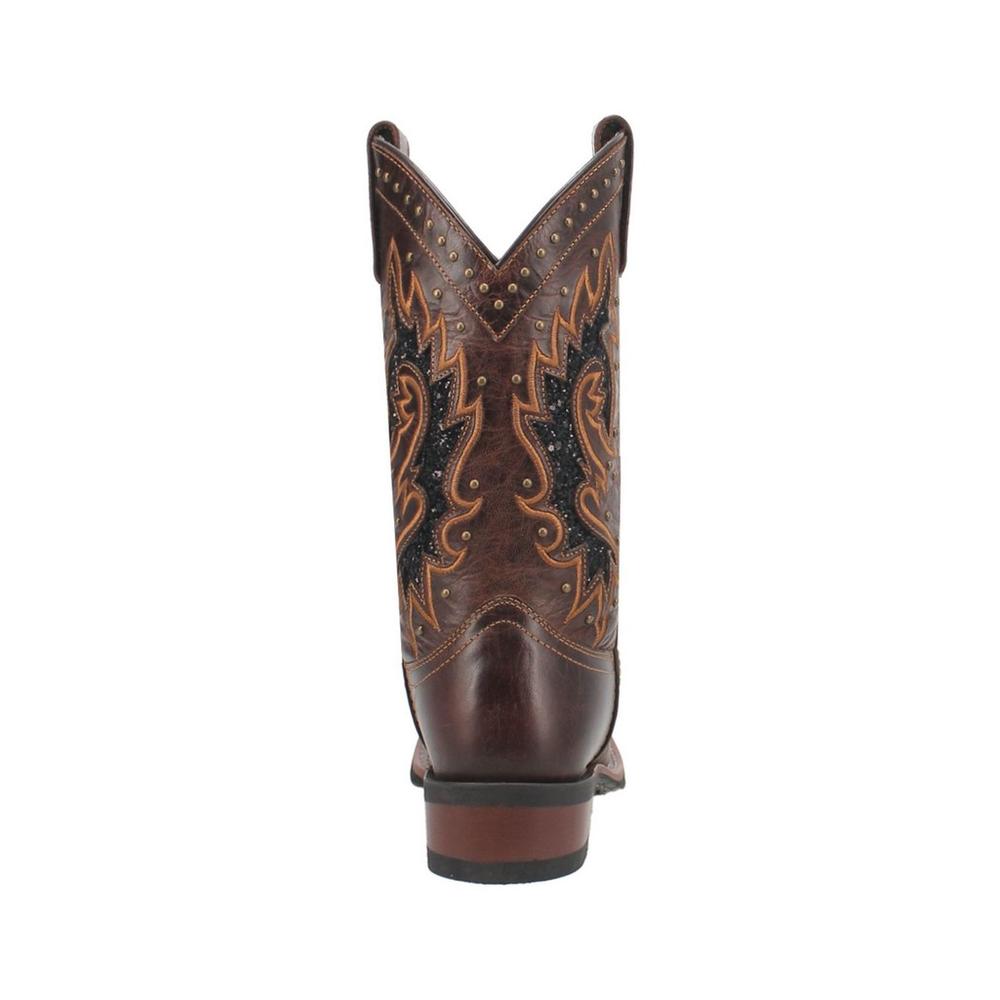 Laredo Western Boots Womens Lockhart Underlays Square Toe Tan 5944