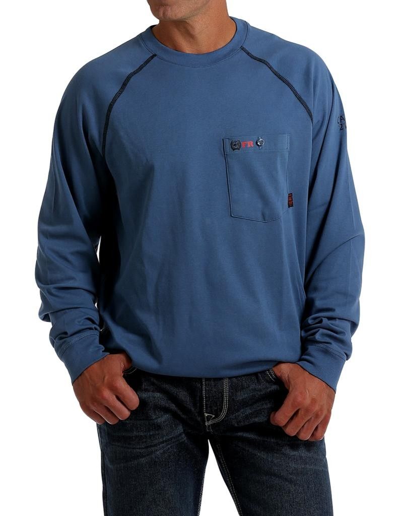 CINCH Work Shirt Mens Long Sleeve Flame Resistant WRX Blue WLT3206001