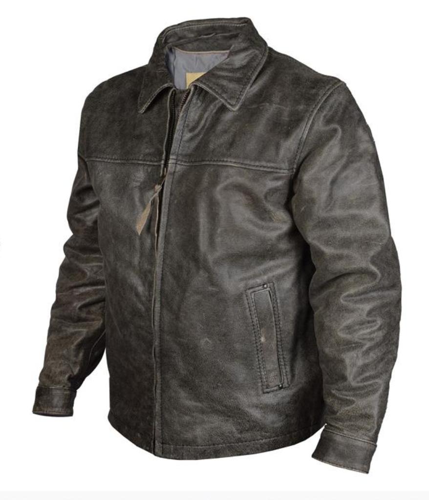 STS Ranchwear Western Jacket Boys Rifleman Leather Zip Black STS5465