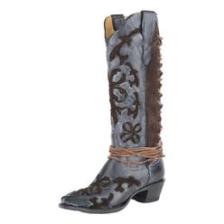 Stetson Western Boot Women Ande 15" Shaft Snip Toe 12-021-6115-1056 BL