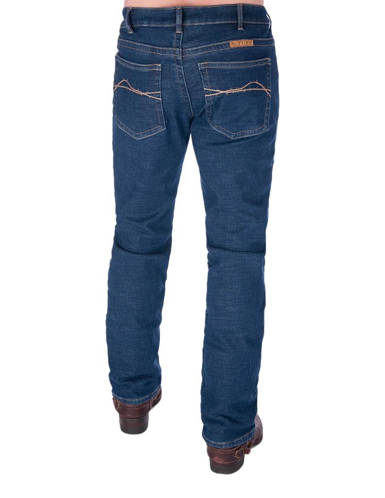 B. Tuff Western Jeans Mens Winter Microfiber Lined Med Wash MTFWNT