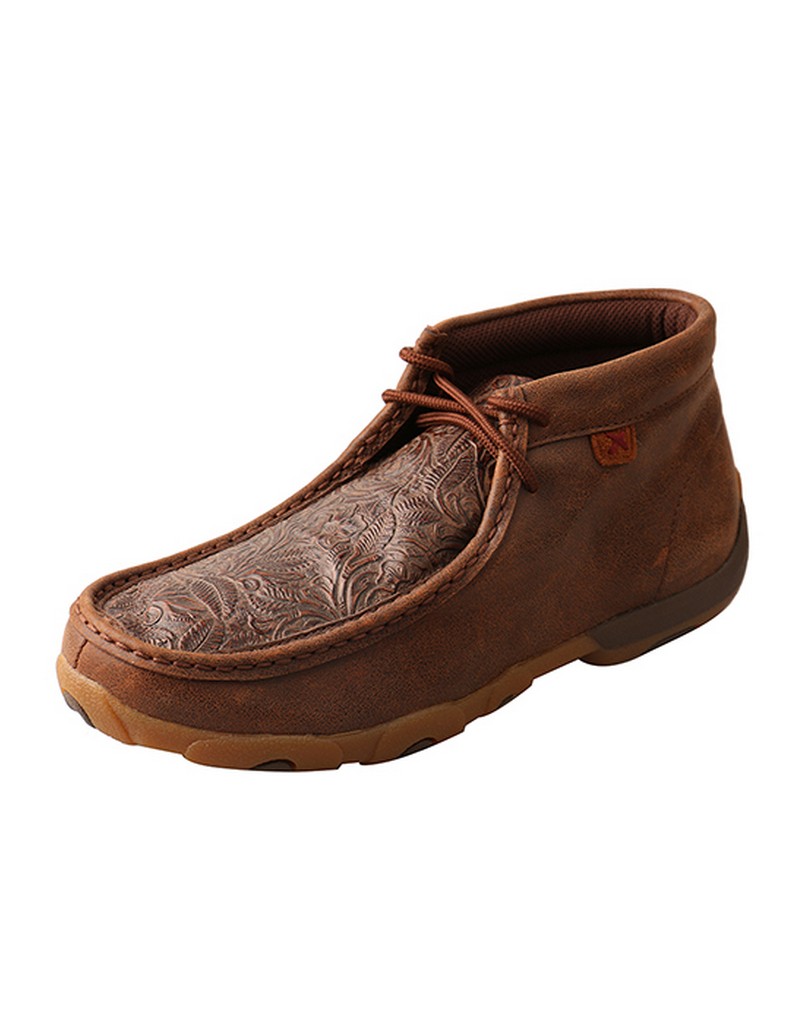 Twisted X Casual Shoes Womens Leather Driving Mocs Brown WDM0079