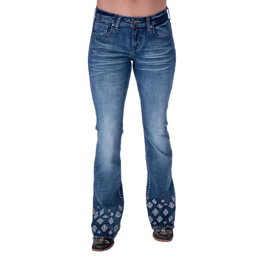 Cowgirl Tuff Western Jeans Womens Extreme Aztec Trouser Medium JEXAZT
