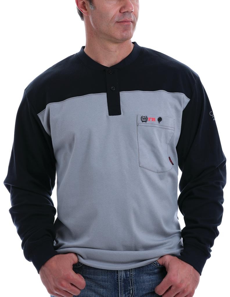 CINCH Work Shirt Mens Flame Resistant Long Sleeve Henley WLK3209001