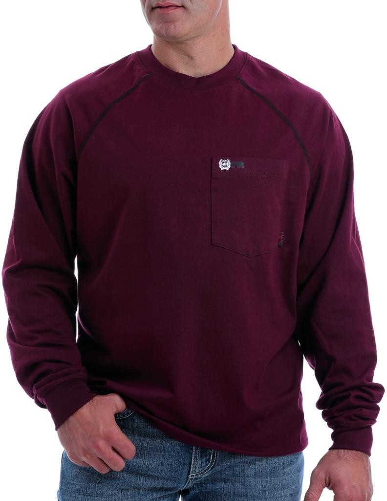 CINCH Work Shirt Mens Flame Resistant Long Sleeve Tee Red WLT3206002