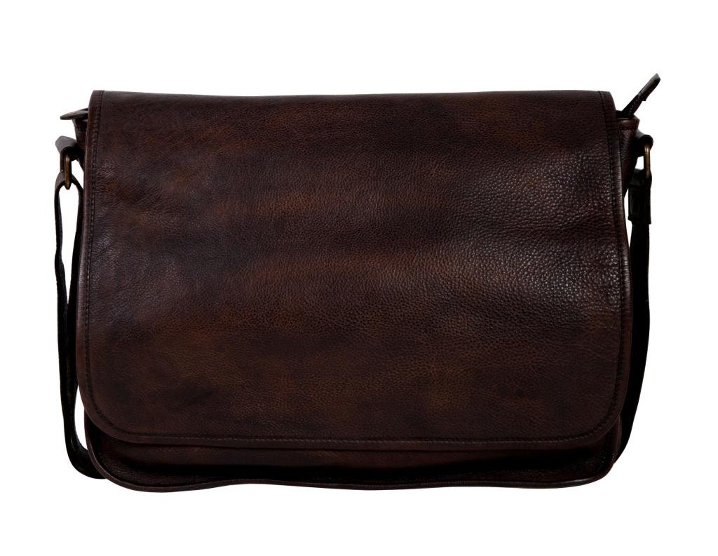 Scully Western Messenger Bag 14.5 x 12 x 3.5 Chocolate 05_925_44