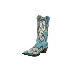 Corral Western Boot Girls Cowboy Riding Heel Turquoise A3150
