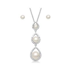 Montana Silversmiths Jewelry Set Womens Perfect Pearl 19" JS4812
